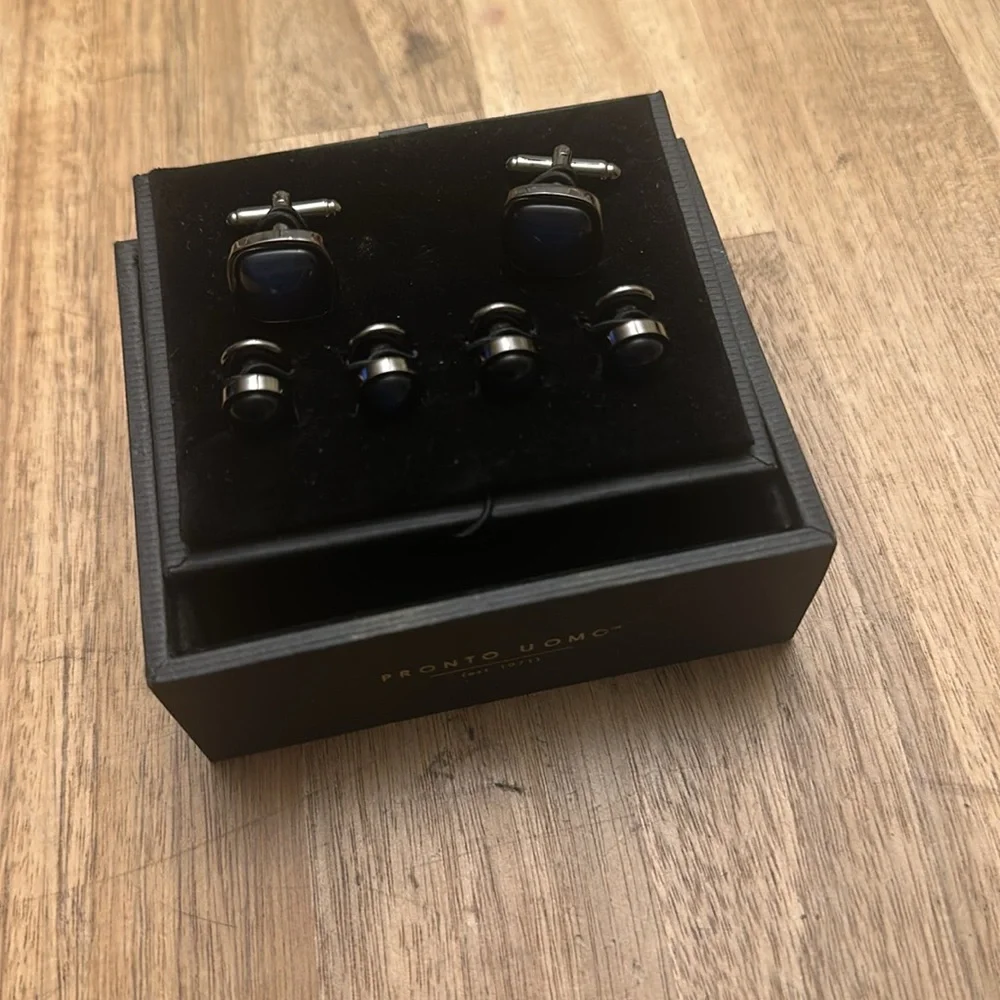 PRONTO UOMO CUFFLINKS & STUDS SET